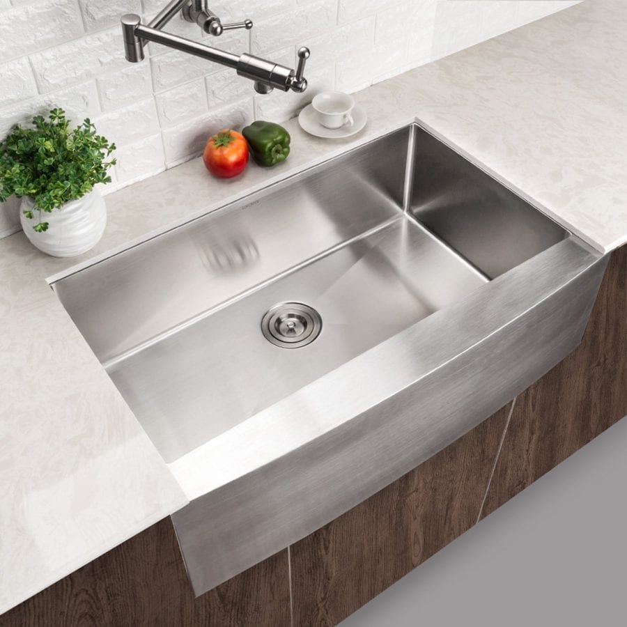 Lordear Commercial 33 Inch Stainless Steel Undermount Farmhouse Sink