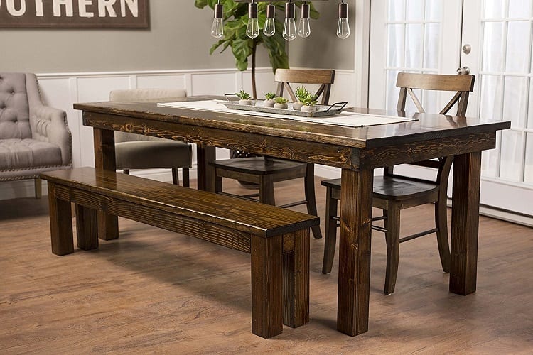 Solid Wood Farmhouse Dining Table