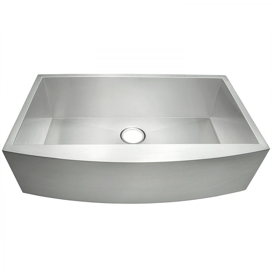 AKDY 33 Single Bowls 18 Gauge Undermount Apron Handmade Stainless Steel Kitchen Sink