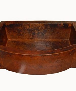Apron Front Farmhouse Kitchen Single Bowl Mexican Hand Hammered Copper Sink 0 300x360
