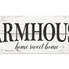 Farmhouse Home Sweet Home Rustic Wood Wall Sign 6x18 0 100x100