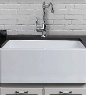 alfi brand smooth fireclay farmhouse kitchen sink 1