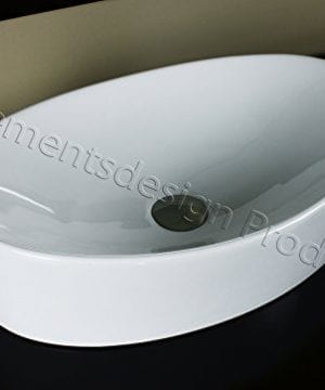 Bathroom Ceramic Vessel Sink 7756CL3 With Brushed Nickel Faucet Drain 0 0 300x360