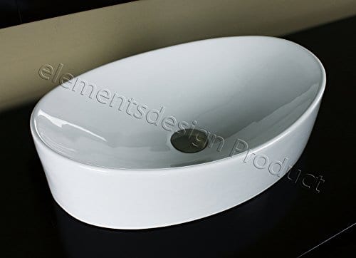 Bathroom Ceramic Vessel Sink 7756CL3 With Brushed Nickel Faucet Drain 0 0
