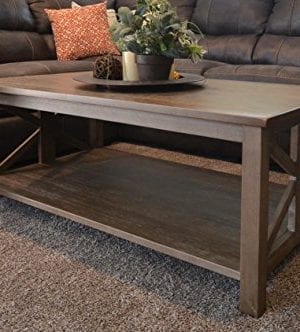 Farmhouse Style Coffee Table Solid Wood Rustic East End Collection Living Room Furniture