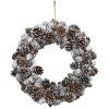 Nearly Natural 4553 Snowy Pine Cone Wreath 0 100x100