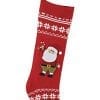 Nordic Knit Snowflake Santa Claus Applique 24 Inch Christmas Stocking Decoration 0 100x100