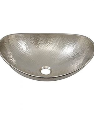 Sinkology SB305 19N Hobbes 19 Inch Above Counter Vessel Sink Handcrafted In Hammered Nickel 0 300x360