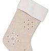 Snowflake 185 Inch Burlap Christmas Stocking With Sherpa Cuff Decoration 0 100x100