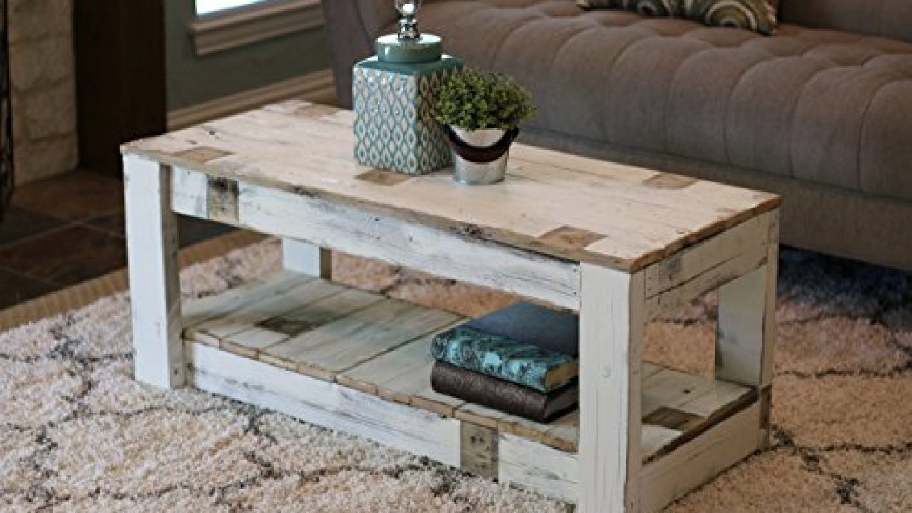 White Farmhouse Coffee Table With Shelf Farmhouse Goals