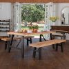 Arlington Brushed Grey Acacia Wood Dining Set 0 100x100