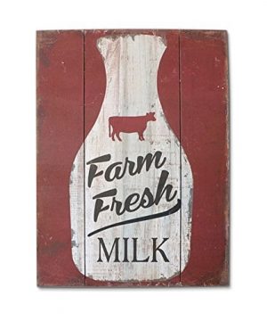 Barnyard Designs Farm Fresh Milk Retro Vintage Wood Plaque Bar Sign Country Home Decor 1575 X 1175 0 300x360