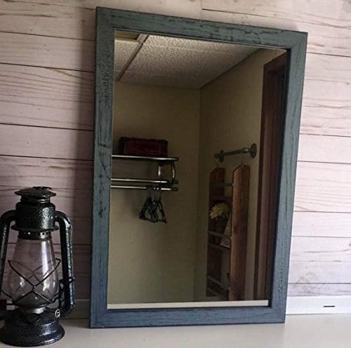 Large Rustic Wooden Farmhouse Mirror