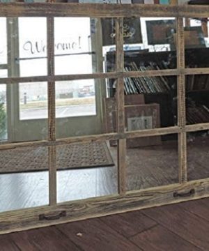 Large Window Pane Mirror 46 Inch X 36 Inch Painted Barnwood Homesteader Style New Improved Design 2017 0 300x360