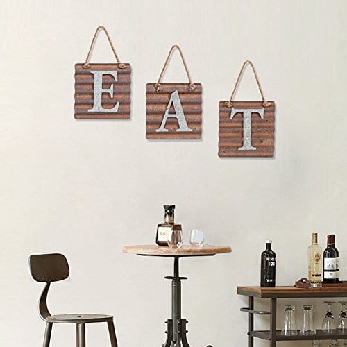 Xing Cheng Eat Kitchen Wall Decor Sign,Metal Letters Plaque Country Rustic  Farmhouse Pantry Art Decorations Theme Sets - Farmhouse Goals