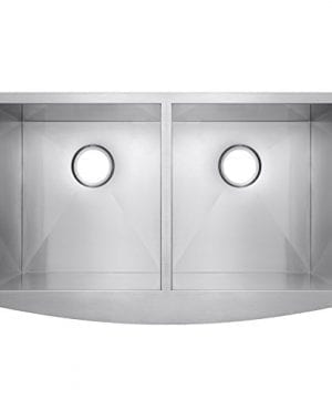 AKDY 33 X 20 X 9 Undermount Apron Double Bowls Basin 18 Gauge Handmade Stainless Steel Farmhouse Kitchen Sink 0 1 300x360