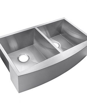 AKDY 33 X 20 X 9 Undermount Apron Double Bowls Basin 18 Gauge Handmade Stainless Steel Farmhouse Kitchen Sink 0 2 300x360
