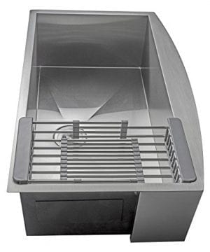 Firebird 30 X 20 X 9 Apron Farmhouse Handmade Stainless Steel Single Bowl Kitchen Sink W Drain Strainer Kit Adjustable Tray 0 0 300x360