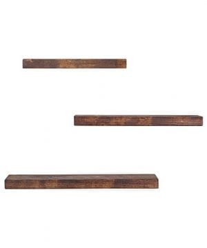 Floating Shelves W Invisible Blind Hangers By THE FALLING TREE Set Of 3 16Wx2Hx55D 20Wx2Hx55D And 24Wx2Hx55D In Dark Walnut Stained Pine 0 300x360
