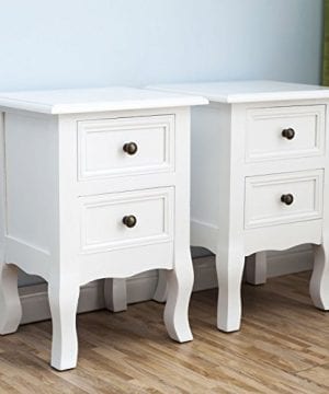 2 X White Nightstand Set 2 Bedside End Table Pair Shabby Chick Bedroom Furniture Farmhouse Goals