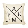 Fahrendom Rustic Farm Fresh Eggs Hen Vintage Country Style Retro Farmhouse Quote Gift Cotton Linen Home Decorative Throw Pillow Case Cushion Cover With Words For Sofa Couch 18 X 18 Inch 0 100x100