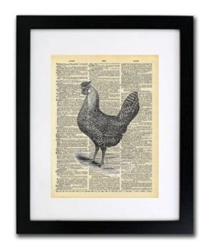 Vintage Rooster Farm House Vintage Dictionary Print 8x10 Inch Home Vintage Art Abstract Prints Wall Art For Home Decor Wall Decorations For Living Room Bedroom Office Ready To Frame 0 300x360