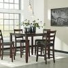 Ashley Furniture Signature Design Coviar Counter Height Dining Room Table And Bar Stools Set Of 5 Brown 0 100x100