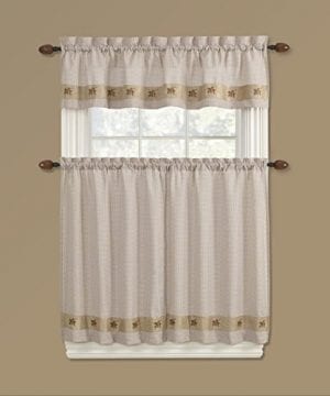 Gpd Embroidered Mini Plaid Valance Perfect Plaid Curtain For