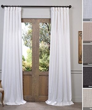 Hpd Half Price Drapes Fhlch Vet13197 84 Heavy Faux Linen Curtain