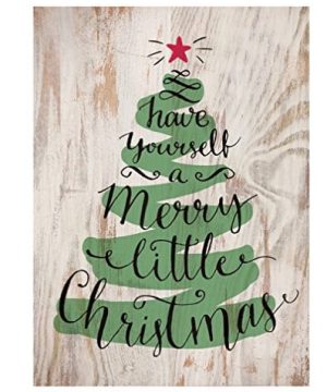 Have Merry Little Christmas Whitewash 55 X 75 Solid Wood Barnhouse Block Sign 0 300x360