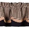 Home Collections By Raghu 72x155 Black And Nutmeg Heritage House Lace Fairfield Valance 0 100x100