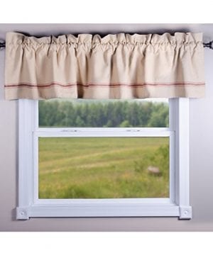Home Collections By Raghu 72x155 Stripe Barn Red Valance Grain Sack 0 0 300x360