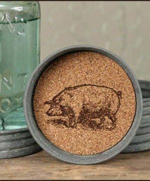 Mason Jar Pig Lid Coaster Set Of 4 0 300x360