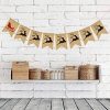 Merry Christmas Burlap Banner Bunting Photo Props Garland Xmas Home Party Decorations 0 100x100