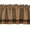 Park Designs Shade Of Brown Lined Border Valance 72 X 14 0 100x100