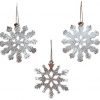 Rustic Tin White Sparkle Snowflake Ornaments Set Of 12 Christmas By Oriental Trading Company 0 100x100