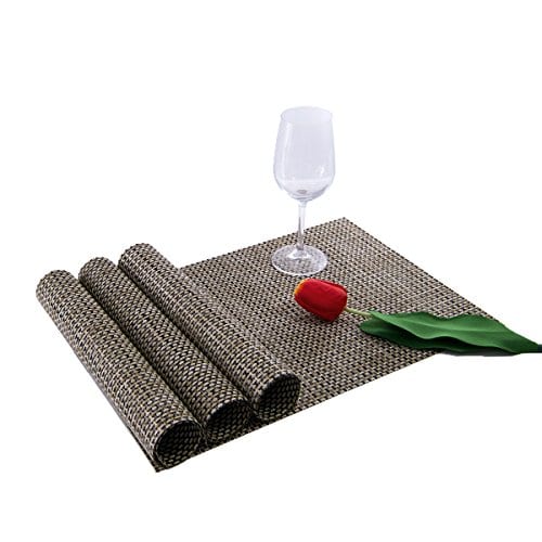 Sunshine Fashion Inc PlacematsPlacemats For Dining TableHeat Resistant Placemats Stain Resistant Washable PVC Table MatsKitchen Table MatsSets Of 6 0 2