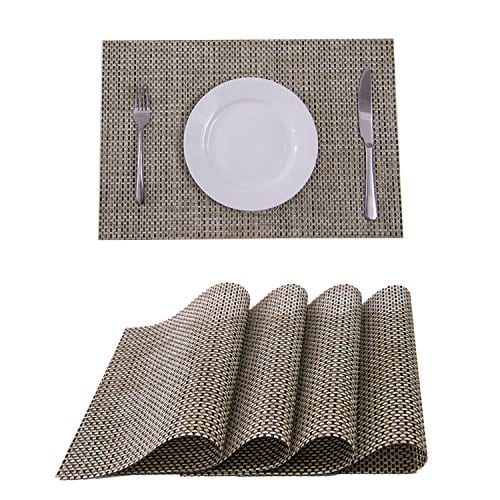 Sunshine Fashion Inc PlacematsPlacemats For Dining TableHeat Resistant Placemats Stain Resistant Washable PVC Table MatsKitchen Table MatsSets Of 6 0