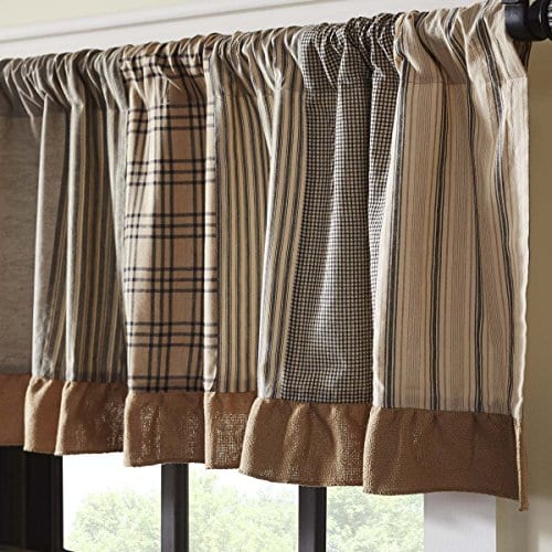 Sawyer Mill Charcoal Plaid Valance 16x60 Farmhouse COUNTRY Rustic VHC Brands 