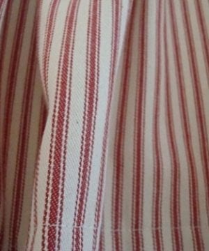 Valance Red And Cream Ticking Cotton 42 W X 14 L Window Treatment Curtain 0 0 300x360
