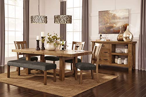 Large Dining Room Bench - The Lacey Medium Brown Large Upholstered