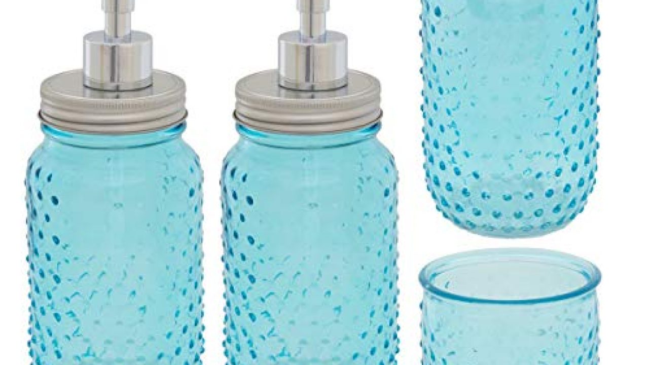 4 pc Mason Jar Bathroom Decor