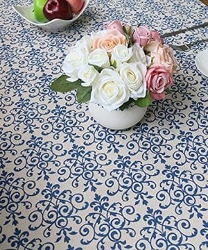 Colorbird Vintage Navy Damask Pattern Decorative Macrame Lace