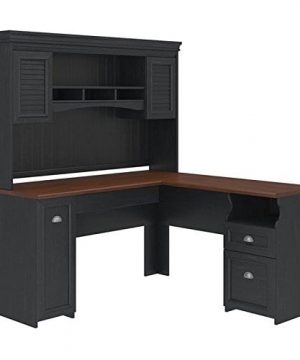 Fairview L Shaped Desk With Hutch In Antique Black 0 300x360