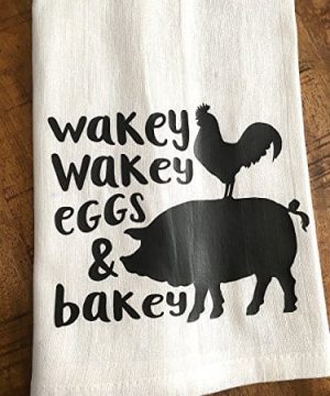 Funny Kitchen Towel Eggs And Bacon Tea Towel Farmhouse 0 300x360