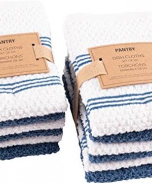 KAF Home Pantry Piedmont Dish Cloths Set Of 12 12x12 Inches Ultra Absorbent Terry Cloth Towels 0 300x360