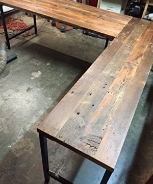 L Shaped Desk Reclaimed Wood With Metal Base 0 300x360