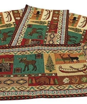 Mountain Life Jacquard Design Place Mats Set Of 4 13x19 Inches 0 300x360