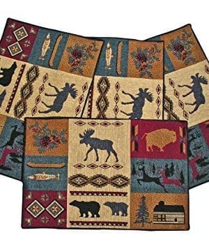 Rustic Lodge Northwestern Design Placemats Set Of 4 13x19 Inches 0 300x357