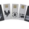 Twisted Anchor Trading Co Set Of 5 Cute And Funny Farm Kitchen Towels Dark Linen And Black Kitchen Towels Gift Set Comes In Organza Gift Bag 0 100x100